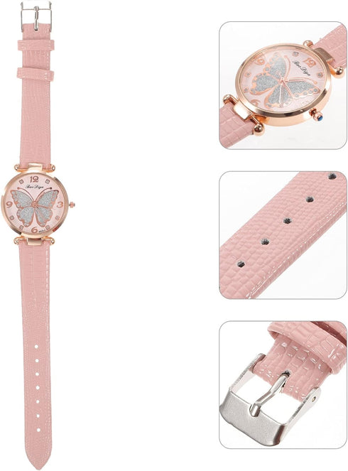 Women Wrist Watch:Analog Q-uartz Watch Butterflies Dial for Women...