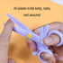 AKOAK 6 Pcs Children Plastic Scissors Primary School DIY Art Safety Small Scissors Kindergarten Children Special Plastic Scissors Cute Dragonfly P...