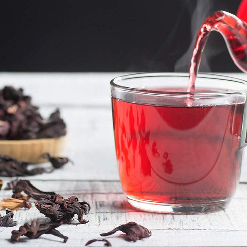 8oz Dried Hibiscus Flowers perfect for Tea and Mexican Agua Fresca, Flor de Jamaica, Whole Flowers and Petals by 1400s Spices...