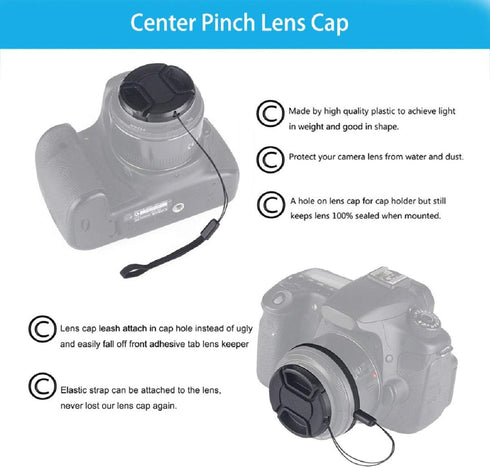 Veatree 58mm Lens Hood Set for Canon EOS 77D 80D 90D Rebel T8i T7 T7i T6i T6s T6 SL2 SL3 DSLR Cameras with EF-S 18-55mm F3.5-5.6 is STM & EF-S 18-...