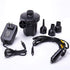 FMS Electric Air Pump 12V DC/ 100-240V AC with 4 Nozzles Portable Quick-Full Inflator/Deflator Air Pump for Outdoor Camping, Air Mattress Bed, Cus...