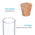 PATIKIL 6ml Plastic Test Tubes with Cork Stoppers, 40Pcs 78x13mm Tubes for Scientific Party Decoration Candy Bead Storage Bath Salt Lab Use, Clear...