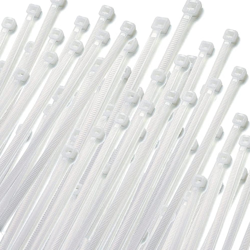 14 Inch Length 75 lbs TENSILE Strength Premium Grade, UV Weather Resistant, Premium Grade - HEAVY DUTY (100 Natural Clear Cable Zip Ties)...