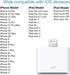 Lightning to 30-pin Adapter,iPhone 8-Pin Male to 30-Pin Female Adapter Charging Sync Converter Connector Compatible iPhone 13/13P/12/11/X/8/7/6P/5...