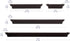 Melannco Floating Wall Shelves for Bedroom, Living Room, Bathroom, Kitchen, Nursery, Set of 4, Espresso, 4 Count...