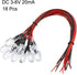 uxcell 18Pcs 10mm Pre Wired LED, Blue DC3-6V Clear Lens, Light Emitting Diodes...