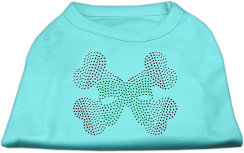 Mirage Pet Products 10-Inch Candy Cane Crossbones Rhinestone Print Shirt for Pets, Small, Baby Blue...