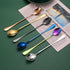 Demitasse Espresso Spoons, Coffee Spoon, 7.7Inches Stainless Steel Spoons for Dessert, Set of 6(blue)...