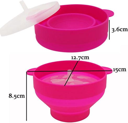 Mini Microwave Popcorn Popper, BPA Free Silicone Popcorn Popper Microwave Collapsible, Microwave Popcorn Maker, Microwave Popcorn Bowl, Dishwasher...