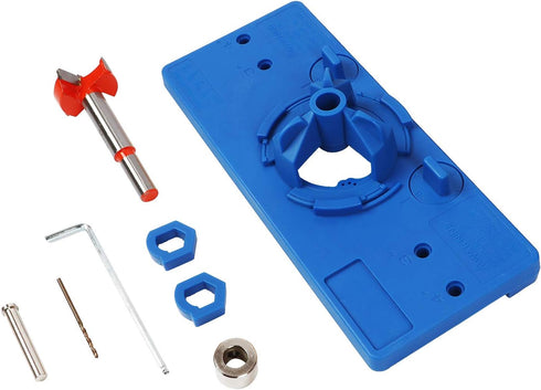 35mm Hinge Hole Jig Drill Guide Set, Closet Door Hole Jig, Puncher Hinge Drilling Tool Set, for Cabinet Door Installation,Woodworking Boring Posit...