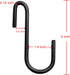 YourGift 20 Pack 4 Inch Heavy Duty S Hooks Black S Shaped Hooks Hanging Hangers Hooks for Kitchen, Bathroom, Bedroom and Office: Pan, Pot, Coat, B...