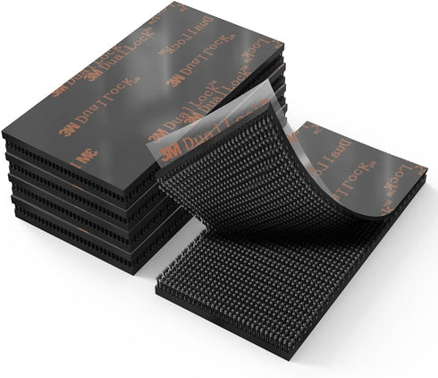 Dual Lock Fastener, Reclosable 10 PCS 1in x 2in Heavy Duty Mounting Tape, Adhesive Hook Lock Sticky Back Mushroom Mounting Tape Black Color for In...