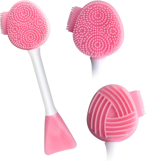 Silicone Face Scrubber Face Mask Brush Exfoliating Lip Brush Cleansing Brush Facial Cleansing/Wash Brush Exfoliator Blackhead Skin Care Tool Makeu...