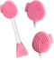 Silicone Face Scrubber Face Mask Brush Exfoliating Lip Brush Cleansing Brush Facial Cleansing/Wash Brush Exfoliator Blackhead Skin Care Tool Makeu...