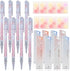 0.5mm Cherry Mechanical Pencil Set Including 8pcs Pencils with 8 Tubes HB Lead Refills and 8pcs Erasers for Writing Draft, Drawing, Sketch, Archit...