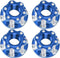 VGEBY 4pcs RC Hex Nuts, M4 Carving Hexagonal Nuts Aluminum Alloy Wheel Hex Nuts Fit for D3 D4 1/10 RC Car(Dark Blue) D4 Parts Terminal Removal Too...