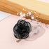 Camellia Rose Flower Choker Necklace Vintage Artificial Pearl Necklace for Women, Elegance Neck Accessories Wedding Party Necklaces Summer Necklac...