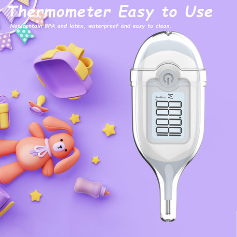 Rectal Thermometer for Babies, Fast and Accurate Digital Rectal Thermometer - Get Instant Temperature Readings with 10-Second Response Time - Perf...