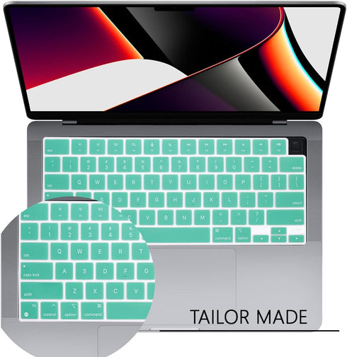 Stylish Keyboard Cover Silicone Protective Skin Keyboard Protector for MacBook 2025-2021 Pro 14" 16" M4 M3 M2 M1 Pro Max Chip,MacBook Air 15" 13.6...