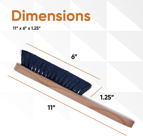 Hat Brush Horsehair Felt Hat Cleaner, Horse Hair Brush for Baseball Cap, Cowboy Hats, Shoes, and Clothes Brush, Soft Bristles Wooden Cleaning Brus...