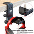 6amLifestyle Foldable Headphone Hodler Hook Hanger Stand Under Desk, Headphone Wall Mount with Cable Organizer Save Space Metal, Headset Holder Cl...