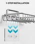 Nieifi Bar Soap Holder for Shower Wall with 4 Hooks, Stainless Steel Adhesive Soap Dish for Bathroom, Silver...