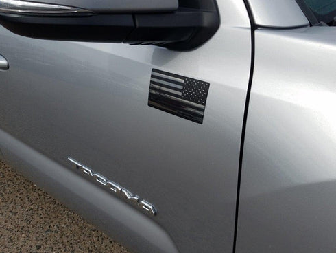 EyeCatcher USA Flag Emblem Decal Black - 2 Pack...