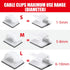 Maitys 60 Pieces Outdoor Cable Clips Christmas Adhesive Hooks Cable Management Wire Light Clips Cord Hider Organizer for Fairy Light Under Desk, W...