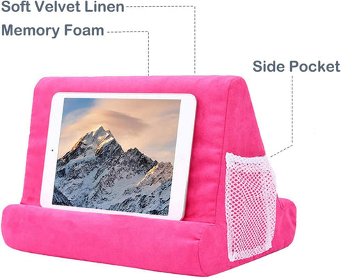 JoinHome Soft Pillow Tablet Pillow Stand for Ipad Stand Mult-Angle Tablet Phone Holder Lap Stand Mobile Phone Holder (Black)...