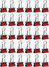 JAM PAPER Colorful Binder Clips - Extra Small - 3/5 Inch (15 mm) - Red Binderclips - 30/Pack...