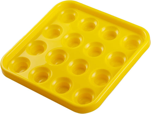 Standard Pool Billiard Ball Tray, Black Plastic Pool Ball Carrying Tray for Billiard Pool Table, Billiard Ball Storage Holder (Yellow)...