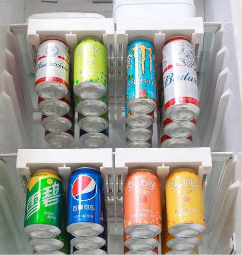Soda Can Dispenser Rack for Refrigerator,Hanging Soda Can, Soda Can Organizer Holder for Refrigerator- Holds 8 Soda Cans 12Oz 16Oz......