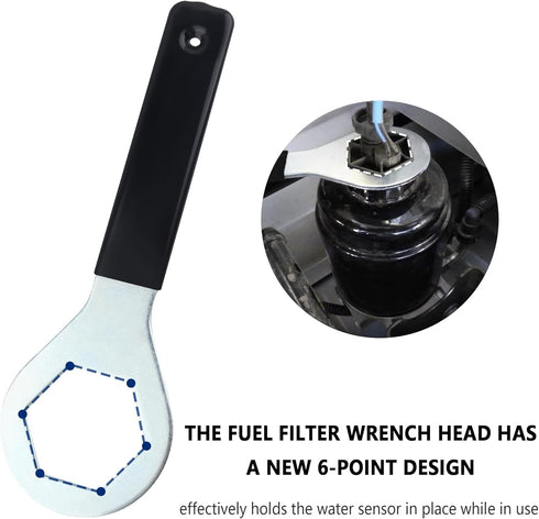 6-Point Water Sensor Wrench Compatible with RAM Trucks 2013-2018 6.7L Diesel Engines,Professional Oil Filter Wrench Oil Filter Remover Tool Car Ac...