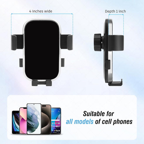 Phone Holders for Your Car vent ? with Newest Metal Hook Clip? car phone holder Cradle Fit for and All Smartphones (black)...