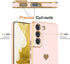 Teageo for Samsung Galaxy S22 5G Case for Women Girl Cute Love-Heart Luxury Bling Soft Back Cover Raised Full Camera Protection Bumper Silicone Sh...