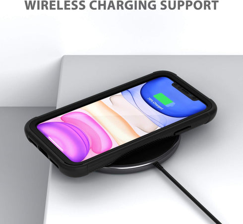 seacosmo iPhone 11 Case, Full Body Shockproof Cover with Built-in Screen Protector, Scratch Resistant/Touch Sensitive/Dust Proof, Slim Fit Bumper ...