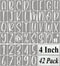 4 Inch Alphabet Letter Stencils for Painting - 42 Pack Letter and Number Stencil Templates with Signs for Painting on Wood, Reusable Letters and N...
