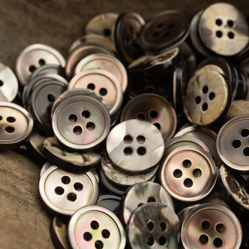 20 Pieces Genuine Black Mother of Pearl Buttons Natural Black MOP Buttons for Shirts Dresses Polo DIY Craft (Diameter 12.5MM)...