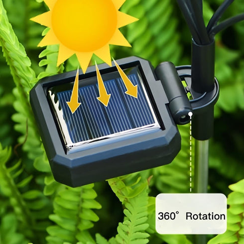 2 Pack 20 LED Solar Garden Lights - Upgraded Waterproof Outdoor Firefly Lights for Yard, Patio, Pathway, and Walkway Decor in Warm White - Solar-P...
