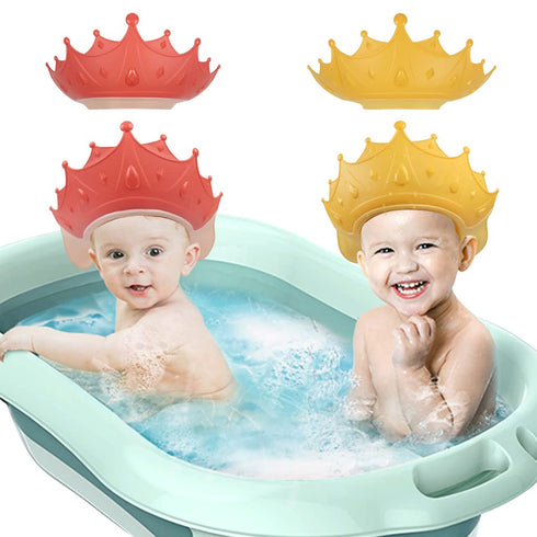 2PCS Baby Shower Cap for Kids, Adjustable Baby Hair Washing Shield Toddler Visor Hat for Eyes and Ears Protection Shampoo Cap for 0-9 Years Old Ch...
