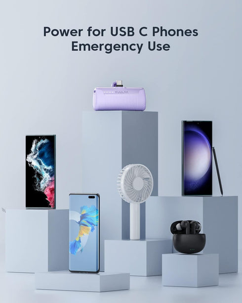 Kuulaa Portable Charger USB C Power Bank 4500mAh Small Portable Phone Charger Android Compact Plug in Battery Pack Portable Compatible with iPhone...