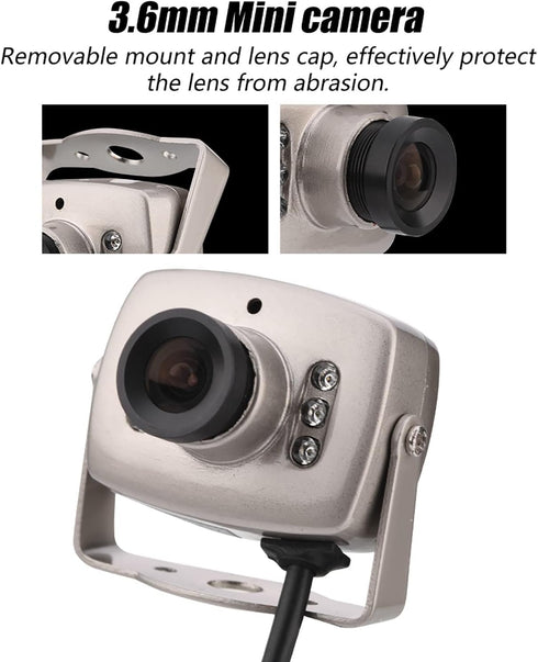 Mini CCTV Security Camera, Wired CCTV Camera, 6LED Wired CMOS Digital Video Camera, PAL NTSC, for Home Office (NTSC Format (Shipped with a Note)),...