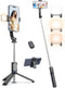 Selfie Stick Tripod with Light and Detachable Phone Holder, 41.7" Extendable Phone Tripod with Remote, 360° Rotatable Tripod Stand for iPhone, Sam...