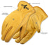 Galeton Rough Rider Premium Leather Driver Gloves With Elastic Back Gold, Medium (25001PR-M)...