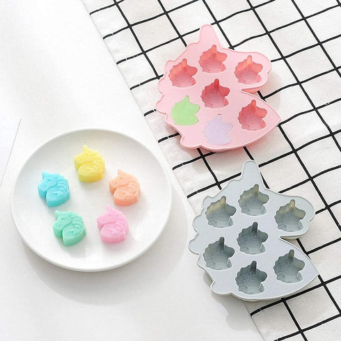 2-Pack Unicorn Head Silicone Molds Set for Making Small Soap Chocolate Candy Gummy Baking Cake Jello Jelly Wax Crayon Melt Ice Cube Tray...