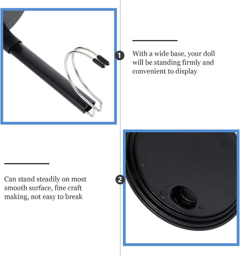 2 Sets Doll Stand Displaying Stand Doll Holding Rack Practical Doll Bracket Dolls Display Racks Doll Display Rack Doll Holders Doll Support Doll F...