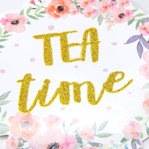 SUNBEAUTY 14 Pcs Tea Party Photo Booth Props Tea Party Decorations Alice in Wonderland Party Supplies Garden Party Bridal Shower for Girls Women...