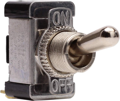Fastronix SPST ON-Off Heavy Duty 20 Amp AC/DC Toggle Switch with Weatherproof Neoprene Boot...
