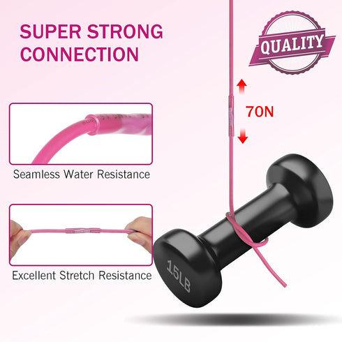 Kuject 220PCS Pink Heat Shrink Butt Connectors 22-16 Awg, Tinned Copper Crimp Electrical Wire Connectors, Insulated Waterproof Butt Splice Termina...
