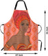 WONDERTIFY African Women Apron,Sexy Woman Wear Earrings and Red Hats Bib Apron with Adjustable Neck for Men Women,Suitable for Home Kitchen Cookin...